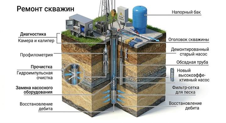 Ремонт скважин в Алапаевске